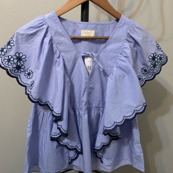 NWT Kate spade daisy embroidered top xs - Picture 5 of 10